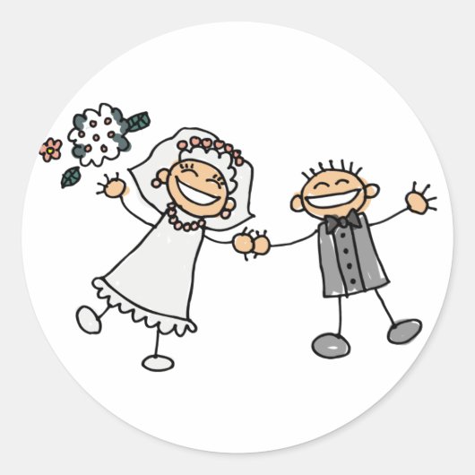 Stickers Mariage Mariée et Salle (Devant)