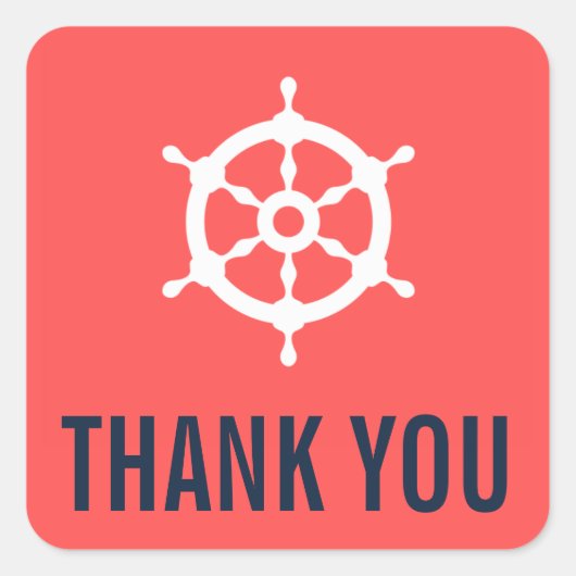 Stickers Mariage marine et corail (Devant)