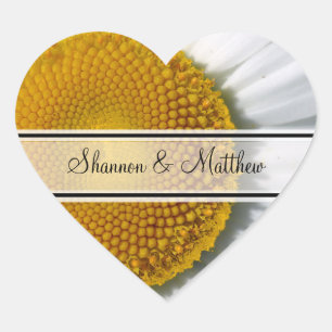 Stickers mariage marron marguerrier élégant