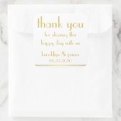 Stickers Mariage Merci Blanc Gatsby Great Gatsby (Sac)
