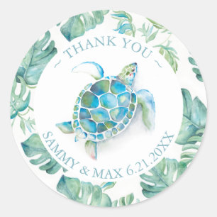 Stickers Mariage Merci Destination Tropicale