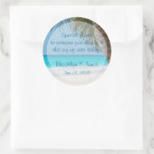 Stickers Mariage Merci Palmiers Sur Plage (Sac)