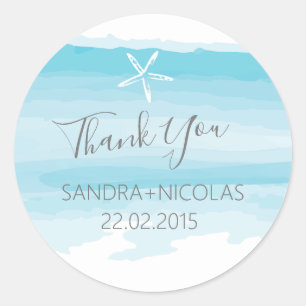 stickers mariage Merci plage