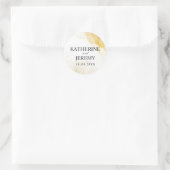 Stickers Mariage minimaliste Élégant Or (Sac)