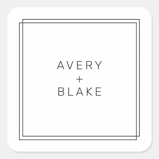 Stickers Mariage minimaliste moderne / AVERY Suite (Devant)