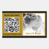 Stickers Mariage moderne, QR Code, Photo, Noir (Devant)