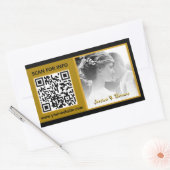 Stickers Mariage moderne, QR Code, Photo, Noir (Enveloppe)