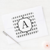 Stickers Mariage Monogram Black Lace (Enveloppe)