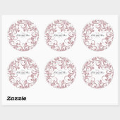 Stickers Mariage Monogramme Blush & Sceaux Envelop (Feuille)