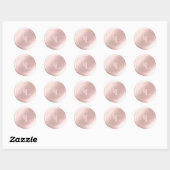 Stickers Mariage Monogramme de phoque rose perle (Feuille)