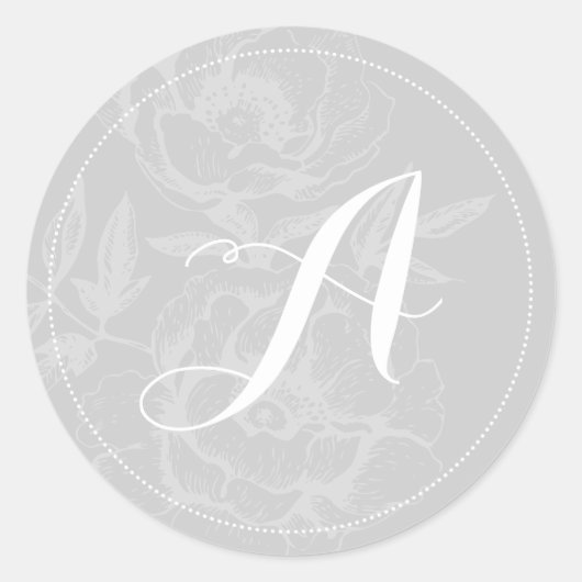 Stickers Mariage Monogramme en Argent (Devant)