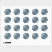Stickers Mariage Monogramme en cire bleu Dusty (Feuille)