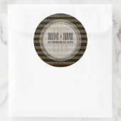 Stickers Mariage Monogramme en or noir (Sac)