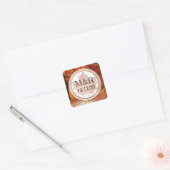 Stickers Mariage Monogramme Feuilles Automatiques  (Enveloppe)