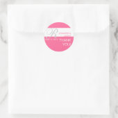 Stickers Mariage Monogramme Merci moderne (Sac)