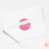 Stickers Mariage Monogramme Merci moderne (Enveloppe)