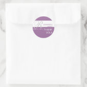 Stickers Mariage Monogramme Merci violet (Sac)