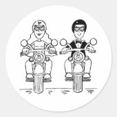 Stickers Mariage Moto Biker (Devant)
