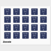 Stickers Mariage Nautique Avec Cadre Blanc (Feuille)