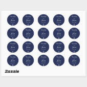 Stickers Mariage Nautique Bleu Marine Avec Ancre (Feuille)