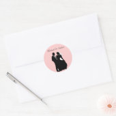 Stickers Mariage noir et blanc Silhoutte (Enveloppe)