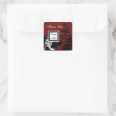 Stickers Mariage Noir Rouge Bourgogne (Sac)