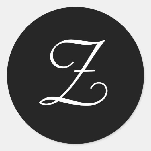 Stickers Mariage noir Z Monogram (Devant)