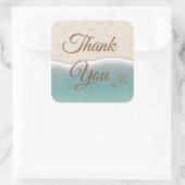 Stickers Mariage Océanique Thématique Merci Beach (Sac)