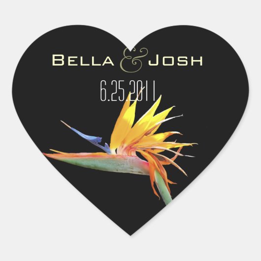 Stickers Mariage Oiseau du Paradis (Devant)