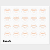 Stickers Mariage Orange Moderne Déco (Feuille)