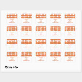 Stickers Mariage Orange Moderne Déco (Feuille)