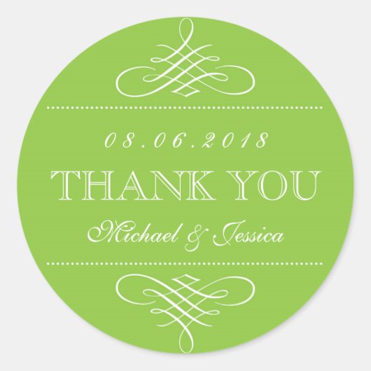 Stickers Mariage Ornament à la crème (Devant)