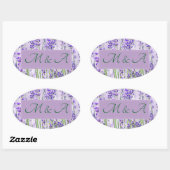 Stickers Mariage Oval Fields Lavender (Feuille)