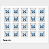 Stickers Mariage Papillon Bleu (Feuille)
