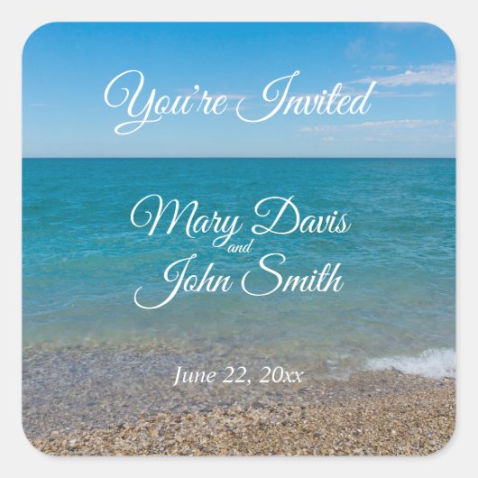 Stickers Mariage Paradis Bleu (Devant)