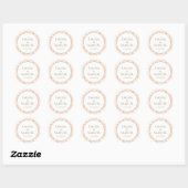 Stickers Mariage Pêche customisé (Feuille)