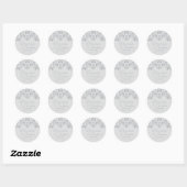 Stickers Mariage Personnalisé Argent Antique (Feuille)