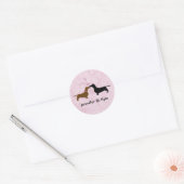 Stickers Mariage Personnalisé Dachshunds (Enveloppe)