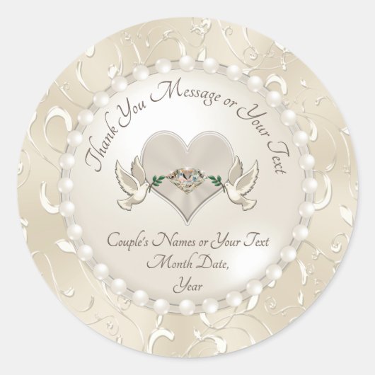 Stickers mariage personnalisé Merci étonnant (Devant)