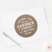 Stickers Mariage Personnalisé Rustique Moderne Fav (Enveloppe)