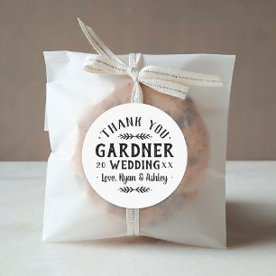 Stickers Mariage Personnalisé Rustique Moderne Fav