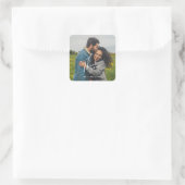 Stickers Mariage photo simple Favoriser Merci (Sac)