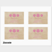 Stickers Mariage Pink Grunge D20 Dice (Feuille)