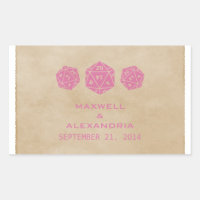 Stickers Mariage Pink Grunge D20 Dice