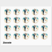 Stickers Mariage Plage (Feuille)
