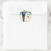 Stickers Mariage Plage (Sac)