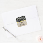 Stickers Mariage Quatrefoil Chic Jaune (Enveloppe)