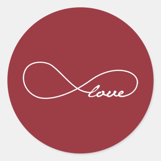 Stickers Mariage Red Love Infinity (Devant)