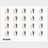 Stickers Mariage Romance vintage (Feuille)