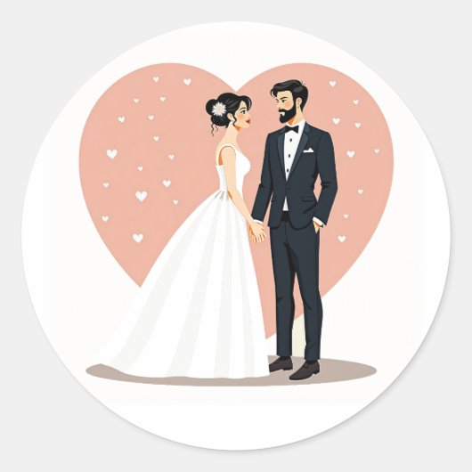Stickers Mariage romantique (Devant)